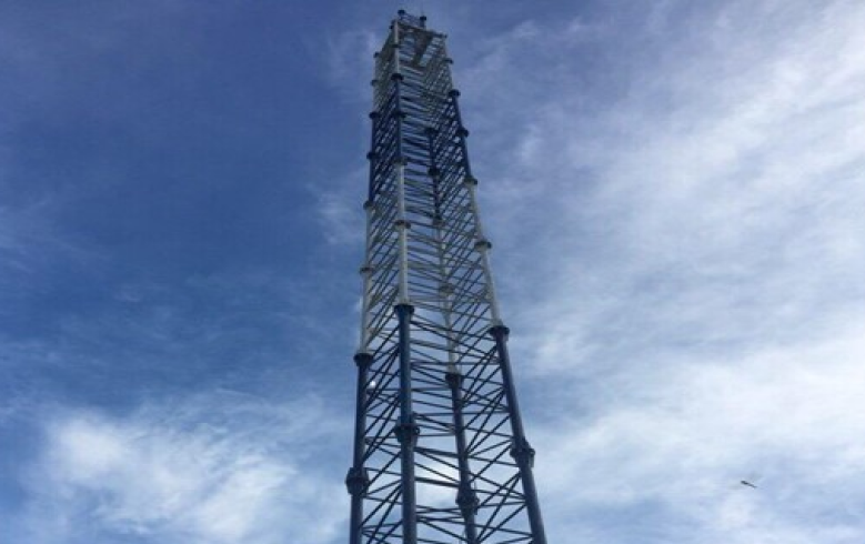 4G antenna mast before hot-dip galvanizing